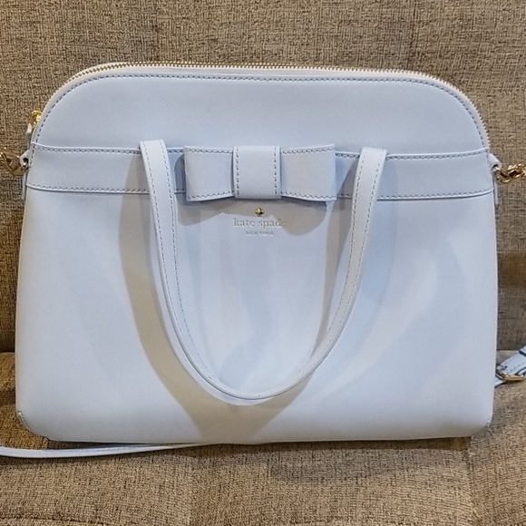 kate spade Handbags - Kate Spade Sky Blue Bow Satchel